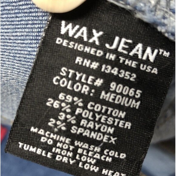 Wax Jeans Butt I love You Juniors Size 9 Distressed Double Button Fly - Picture 13 of 15
